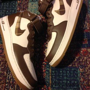 Nike Air Force 1 Mid '07 LX Men's Brown/White Sneakers 11.5 New in Box